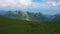 Mother with daughters hiking by the Fagaras ridge