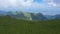 Mother with daughters hiking by the Fagaras ridge