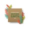 Mother Earth Day card of recycled paper cut leaves