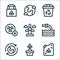 mother earth day line icons. linear set. quality vector line set such as eco fuel, plant, recycle, pollution, wind energy, no