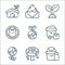 mother earth day line icons. linear set. quality vector line set such as glass, tree, earth, plastic, planet, no plastic bags,