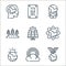 mother earth day line icons. linear set. quality vector line set such as medal, rainbow, earth, planet, solar panel, trees,