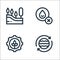 Mother earth day line icons. linear set. quality vector line set such as save water, sustainable, no oil