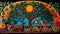 Mother Earth\\\'s Celebration: A Folk Art Depiction of Nature\\\'s Beauty, Made with Generative AI