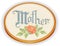 Mother Embroidery, Rose Cross Stitch, wood hoop