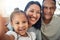 Mother, father and child take a selfie as a happy family relaxing on a peaceful and calm weekend together. Portrait, mom