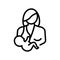 mother feeding baby line icon vector illustration