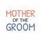 Mother of the groom gifts from son for wedding Ceremony. Handwriting style