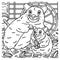 Mother Hamster and Baby Hamster Coloring Page