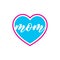 Mother Heart shape Logo design vector template.