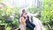 Mother and her daughter take a selfie in Rhododendrons Park.