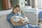 Mother with her newborn baby at the hospital a day after a natural birth labor