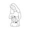 mother hugs her son icon. hand drawn doodle style. , minimalism, monochrome, sketch. mothers day, children, motherhood.
