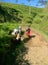 Mother mother workers who are carrying their crops in Central Java, Indonesia