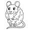 Mother Mouse Isolated Coloring Page for Kids