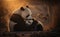 A mother panda and her baby in a heartwarming moment, generative AI