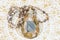 Mother pearl natural bead rudraksha seed bracelet