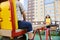 Mother Playing with Son on Playground