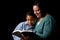 Mother Reading to Son