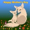 Mother s day card with two foxes