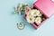 Mother\\\'s Day Gift Idea: A top view photo of a jewelry box, a gold bracelet