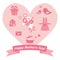 Mother\'s day gifts icon with heart