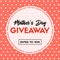 Mother`s day giveaway. Enter to win. Vector banner template for social media