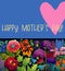 Mother\'s Day greeting card. Floral colourful banner, background, illustration, card, post.