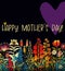 Mother\'s Day greeting card. Floral colourful banner, background, illustration, card, post.