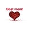 Mother`s Day greeting in pixel art