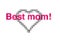 Mother`s Day greeting in pixel art