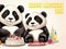 Mother\\\'s Day greetings. Mother Panda and her young cub.