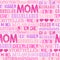 Mother`s Day seamless word pattern