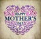 Mother s day vintage poster floral illustration