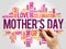 Mother\'s Day word cloud, care, love, family