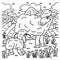 Mother Sheep and Lamb Coloring Page for Kids