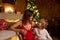 Mother and son on Christmas, celebrating together, amazing cozy Christmas atmosphere