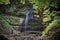 Mother and son in Tiffany Falls, Hamilton - is the Waterfall Capital of the World