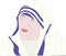 Mother Teresa. Saint Teresa of Calcutta. Hand drawn vector portrait