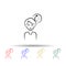 Mother think baby multi color style icon. Simple thin line, outline vector of maternity icons for ui and ux, website or mobile