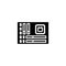 Motherboard icon glyph or solid style vector illustration