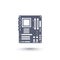 Motherboard vector icon over white