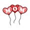 Mothers Day Balloon Decoration. Mothers Day Icon Illustration