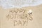 Mothers day on the beach background