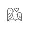 Mothers day birds outline icon. Element of mothers day illustration icon. Signs and symbols can be used for web, logo, mobile app
