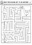 Mothers day black and white maze for children. Holiday preschool printable activity. Funny family love line game or coloring page