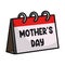 Mothers Day Calendar. Mothers Day Icon Illustration