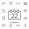 mothers day calendar outline icon. set of mothers day illustration icon. Signs and symbols can be used for web, logo, mobile app,
