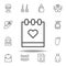 mothers day calendar outline icon. set of mothers day illustration icon. Signs and symbols can be used for web, logo, mobile app,