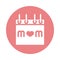 Mothers day, calendar reminder date celebration block style icon